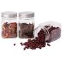 Cereal Storage Container 12 Packs Clear Plastic Containers with Silver Metal Lids Food Safe Stackable Transparent Storage Container
