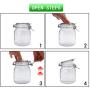 YEBODA 32oz Food Storage Canister Glass Jars with Clamp Airtight Lids and Silicone Gaskets for Multi-Purpose Kitchen Containers - Clear Square (3 Pack)