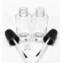 SMFE 20ml Plastic Empty Refillable Nail Polish Touch Up Bottle with Mixing Marble, Conservation Insert and Brush Top, Pack of 2