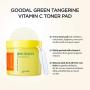 Goodal Green Tangerine Vitamin C Toner Pads with ‘5-IN-1’ Effect | Exfoliates, Tones, Brightens, Moisturizes, and Clears Sensitive Skin (70 PADS)
