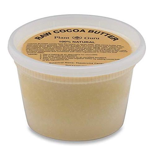 Raw Cocoa Butter 14.5 oz. Pure 100% Unrefined FOOD GRADE Cacao Highest Quality Arriba Nacional Bean, Bulk Rich Chocolate Aroma For Lip Balms, Stretch Marks, DIY Base for Body Butters & Soap Making