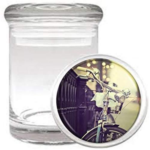 Vintage Bicycle Classic Artsy Medical Odorless Glass Jar