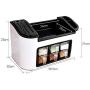 Multi-purpose Condiment Container, Kitchen Seasoning Box Storage Racks With Chopsticks Box Clear Acrylic Spice Jars-e5