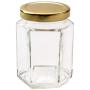 Nutleys 190 ml Hexagonal Jam Jars (20-Piece) with Dotty Labels (24-Piece)