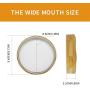 Bamboo Mason Jar Lids Wide Mouth ，4 Pack Screw Top Mason Jar Lid Set Airtight Bamboo Storage Lids