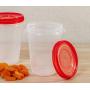 Rubbermaid TakeAlongs Twist & Seal Food Storage Containers, Tint Chili, 4 Cup, 2 Count FG7L0800FCLR