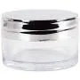 Beauticom 20g/20ml USA Acryl Runden Klare Glasbehälter mit Deckeln für Lippenbalsam, Cremes, Make-up, Kosmetik, Proben, Salben (48 Stück Behälter + Silberdeckel)