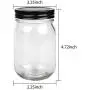 Mason Jars,Glass Jars With Lids 12 oz,Canning Jars For Pickles And Kitchen Storage,Wide Mouth Spice Jars With Black Lids For Honey,Caviar,Herb,Jelly,Jams,Set of 20