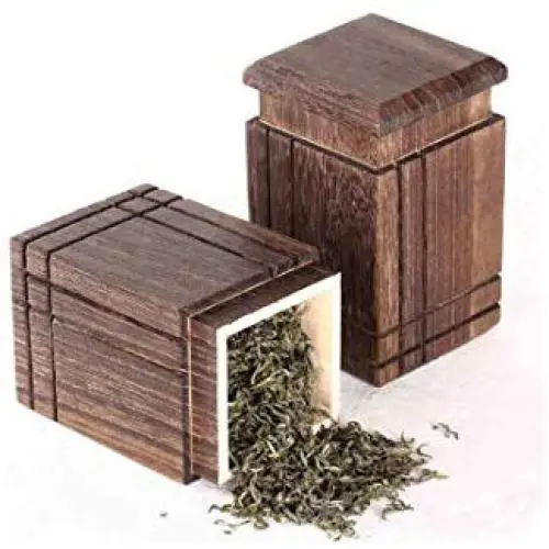 Holzbehälter für Tee aus Paulownia Holz, versiegelte Tank-Holzkiste, Teebehälter, Tee-Caddy, Teecontainer