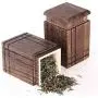 Holzbehälter für Tee aus Paulownia Holz, versiegelte Tank-Holzkiste, Teebehälter, Tee-Caddy, Teecontainer