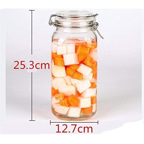 Kitchen Food Storage Jar Airtight Food Storage Kitchen Glass Jar Moisture-Proof Home Multi-Purpose Jam Bottle Cruet Glass Sealed Cans (Color : A)