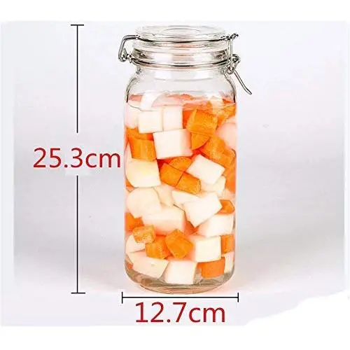 Kitchen Food Storage Jar Airtight Food Storage Kitchen Glass Jar Moisture-Proof Home Multi-Purpose Jam Bottle Cruet Glass Sealed Cans (Color : A)