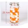 Kitchen Food Storage Jar Airtight Food Storage Kitchen Glass Jar Moisture-Proof Home Multi-Purpose Jam Bottle Cruet Glass Sealed Cans (Color : A)
