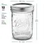 Bouteilles en verre Mason à large goulot (16 oz/Pint capacité) - 12 unités. Avec couvercles étanches et anneaux - Pour la mise en conserve, la fermentation, le confit, la congélation - Décoration de bocaux. Sûr micro-ondes et lave-vaisselle. + Ouvre-bocau Bouteilles en verre Mason à large goulot (16 oz/Pint capacité) - 12 unités. Avec couvercles étanches et anneaux - Pour la mise en conserve, la fermentation, le confit, la congélation - Décoration de bocaux. Sûr micro-ondes et lave-vaisselle. + Ouvre-bocau