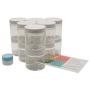Clear 4 oz Plastic Jars with White Lids (12 pk) with Mini Jar - PET Round Refillable Containers