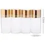 12pcs Bouteilles d'Échantillon en Verre Transparent 10ml/10G Argent + Or Couleur pour Cosmétiques, Parfums, Voyage, Huiles Essentielles, Poudres, Crèmes, Pommades, Graisses, Eau – Contenants, Tubes.