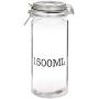 Easygift Large Glass Air Tight Sealed Storage Jar With Metal Clamp (One Of Each)