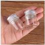 24pcs 15ml Size 3040mm Transparent Glass Perfume Spice Bottles Tiny Jars Vials With Silver Screw Cap DIY Craft