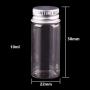 | Storage Bottles & Jars | 5ml 6ml 7ml 10ml 14ml tiny Transparent Glass Bottles with Silver Screw Cap Cute Jar Vials DIY Craft 100pcs | by HUDITOOLS | 1 PCs