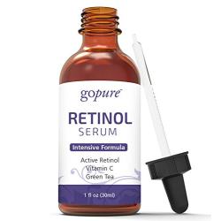 goPure Retinol Face Serum - Anti Aging & Anti Inflammatory Complex with Vitamin E & Vitamin C - Antioxidant Anti Wrinkle Facial Serum for Men & Women - Cruelty Free