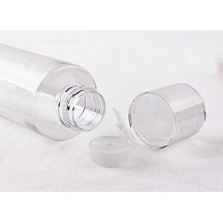 6PCS 100ml 3.4oz Empty Portable Refillable Plastic Bottle Vial Travel Packaging Bottle Container with Orifice Reducer and Screw Lid for Toner Lotion Shower Gel Shampoo Essential Oil