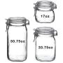 Bormioli Rocco Fido Canning Jar, Set of 3 (17.5 oz,33.75 oz,50.75 oz.)