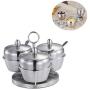 DUDDP Storage Spice lar set Seasoning Box Set,Kitchen spice jar,Rotating Spice Rack, with 3 Spice Jars,Seasoning Storage Containers, Kitchen Storage(15 15.3cm),Kitchen supplies