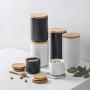 YTF-Ceramic storage container, black and white large candy dry goods tea sealed cans