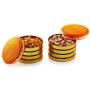 SATISFACTORY NATION 2 Pc Gift Set Mini Round Multi Purpose Jar/Small Containers with Airtight Lid Silicon Ring/Food Storage Box