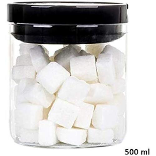 High Borosilicate Heat Resistant Glass Mason Jars Canning Glass Jars Glass Smoothies Jars with Lids for Drinking and Storage Reusable Container for Juice Milk Bulk Food Coffee (Size : 500ml)