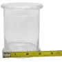 Clear 8 oz Glass Herb Stash Jar and Lid with V For Vendetta Logo from Smoke Promos