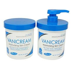 Vanicream Moisturizing Skin Cream with Pump Dispenser Plus Bonus Jar Combo Pack, 1 Pound Each