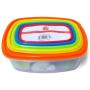 Always Fresh Plastic Food Containers Fiesta Edition Rectangle - 10 pcs Set