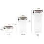 Onebrake Airtight wood lid Borosilicic glasses Canister Set, Food Storage Container Jars Set of 3 (0.5/1.2/2.0 L) Onebrake Airtight wood lid Borosilicic glasses Canister Set, Food Storage Container Jars Set of 3 (0.5/1.2/2.0 L)