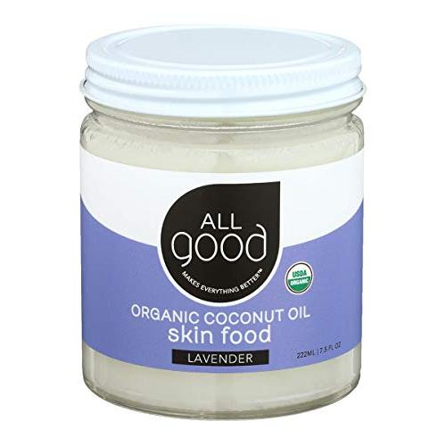 All Good Organic Coconut Oil Skin Food | Great Christmas Gift & Stocking Stuffer | Natural Moisturizing Skin Care (Lavender)