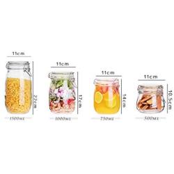 Kitchen Sealed Jar Glass Storage Jar Honey Lemon Food Jam Bottle Passion Fruit Enzyme Bottle Kimchi With Lid Bottle (Size : XS)