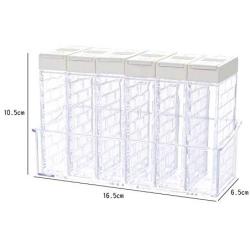 Kitchen Seasoning Bottles Jars Boxes Plastic Spice Lid Can Sugar Layers Storage Organizer Box Home Organization Accessories (Coffee)