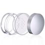 Hotop 3 Pieces 50 ml Plastic Empty Powder Case Face Powder Makeup Jar Travel Kit Blusher Cosmetic Makeup Containers with Sifter and Lids (Silver without powder puff)