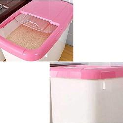 tlongtea65 10kg Rice Storage Box Grain Cereal Dispenser Kitchen Food Organizer Container Rice Barrel Fresh Anti-Insect and Anti-Mite Flip Coffee