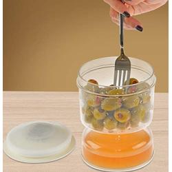 HOME-X Pickle and Olives Hourglass Jar, Juice Separator, Pickle and Olive Container ? 4.5” L