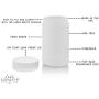 Pinnacle Mercantile Plastic Containers with Screw on Lids 32 oz Quart Hot or Cold Freezable Food Ice Cream Jars White BPA Free Set of 4