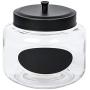 Mason Clear Glass Canisters with Chalk Panels, Set of 3