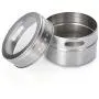 LinzGTC - Gewürz- und Pfefferspender - 12er Set Klarer Deckel Edelstahl Spice Tin Jar Sauce Storage Container Jars Condiment - Shakers Stainless Houseen Jar Kitchen Box Spice Set Box Container Box
