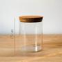 Kitchen Storage Containers with Cork Lids Kitchen Organization Glass Storage Jar (E)