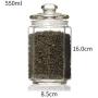 HIZLJJ 4 Pcs Glass Cookie Candy Jar with Glass Lid,Old Fashioned Clear Round Storage Container Practical Glass Storage Tank Sealed Transparent Food Coffee Tea Grain Storage Box