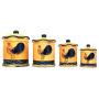 Tuscany Sunshine Country Rooster, Hand Painted Canisters, Set of 4, 85701 by ACK