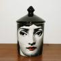 ANH19 jar Candle Holder- Retro European Fornasetti Candle Holder Lina Face Scented Candles Cans Ceramic Products Storage Jar Home Desktop Decoration