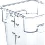Carlisle 1072107 StorPlus Stackable Square Food Storage Container, 4 Quart Capacity, Clear (Pack of 6)
