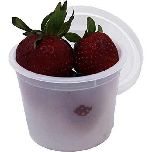 Vitos Berühmtes Delikateilchen-Behälter mit Deckel, 100er Packung | Dichter Verschluss | Gefriersicher | Mikrowellengeeignet | Ideal zum Portionieren