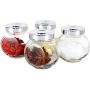 TNKML Ten Sets Of Glass Cruet Spice Jar Spice Bottle Sealed Storage Tank Sugar Bowl Salt Shaker Spice Container Kitchen Supplies